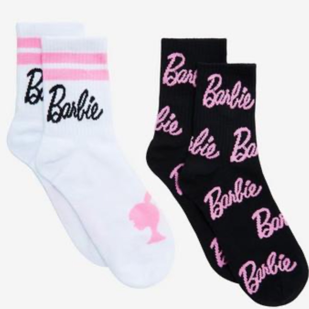 NWT Barbie Mid Crew Socks Size 9-11